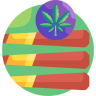 Spectrum range icon representing indica to sativa range